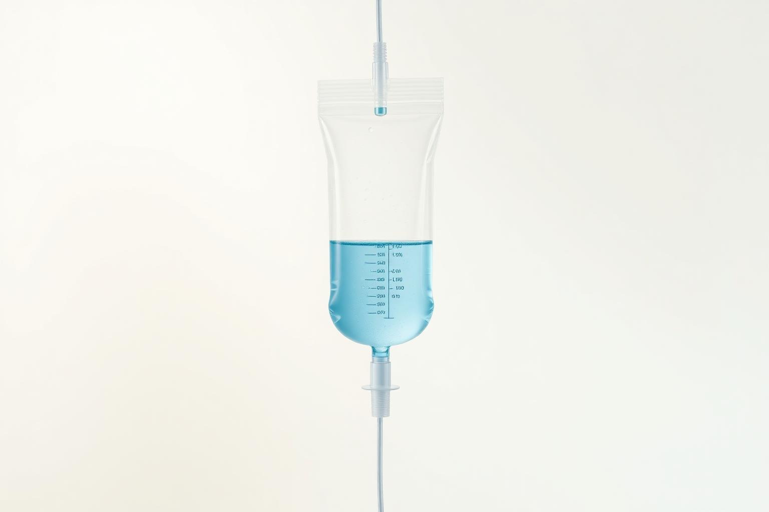 IV drip bag with hydration solution
